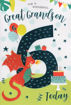 Picture of FOR A WONDERFUL GREAT GRANDSON 6TH TODAY CARD